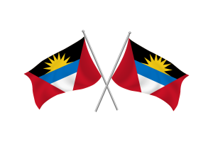 Antigua and Barbuda Waving Friendship Flag flag