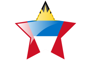 Antigua and Barbuda Flag Star Icon flag