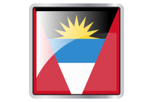 Antigua and Barbuda Flag Square icon flag