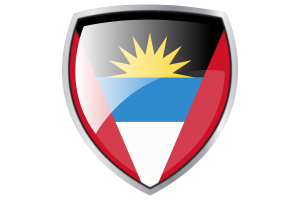 Antigua and Barbuda Flag Couche Heraldic Shield flag