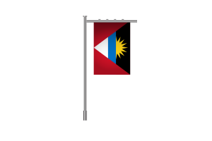 3d Antigua and Barbuda Standing Flag flag