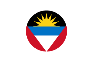 Antigua and Barbuda Flag Circle Vector Free flag