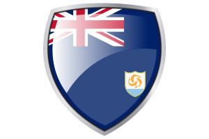 Anguilla Flag Couche Heraldic Shield flag