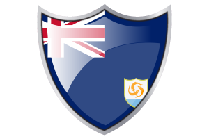 Shield with Flag of Anguilla flag