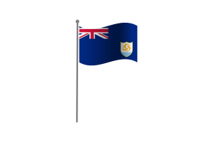 Waving Flag of Anguilla flag