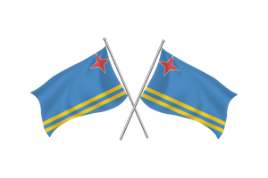 Aruba Waving Friendship Flag flag