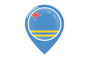 Aruba Flag Map Pin Icon flag
