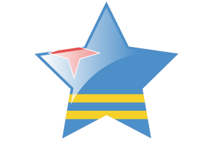 Aruba Flag Star Icon flag