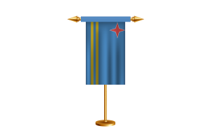 Aruba Ceremonial Flag Vector Free flag
