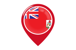 Bermuda Flag Map Pin Icon flag