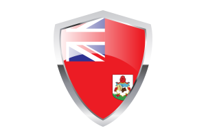 Bermuda Flag with Pointed Triangular Shield flag