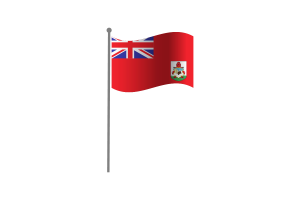 Waving Flag of Bermuda flag