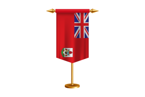 Bermuda Flag Illustration with Stand flag