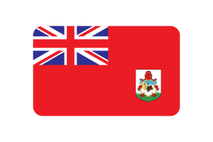 Bermuda Flag Triangle Rounded Shape flag
