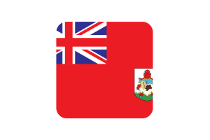 Bermuda Flag Square Rounded Shape flag