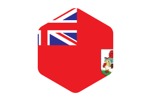 Bermuda Flag Rounded Hexagon Shape flag