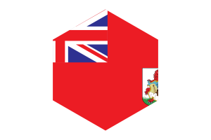 Bermuda Flag Hexagon Shape flag
