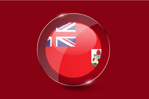 Bermuda Flag Glossy Round Button flag