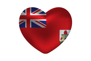 Love of Bermuda Heart Shape flag
