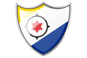 Shield with Flag of Bonaire flag