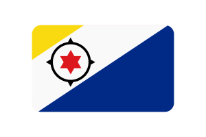 Bonaire Flag Triangle Rounded Shape flag
