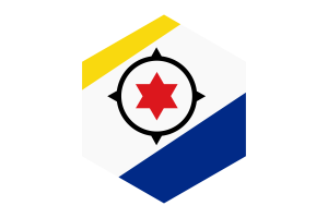 Bonaire Flag Hexagon Shape flag