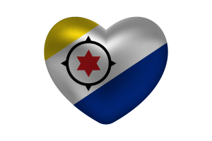 Love of Bonaire Heart Shape flag