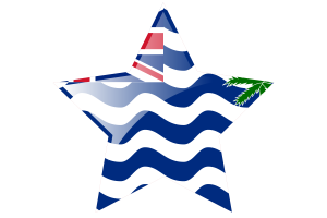 Icono de estrella de la bandera del Territorio Británico del Océano Índico flag