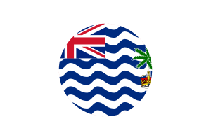 Vector de bandera del Territorio Británico del Océano Índico en círculo gratis flag
