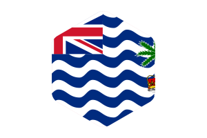 Bandera del Territorio Británico del Océano Índico Forma Hexagonal Redondeada flag