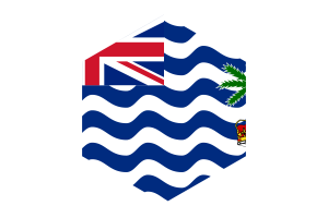 Bandera del Territorio Británico del Océano Índico Forma Hexagonal flag