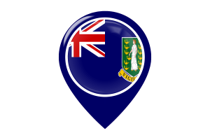 British Virgin Islands Flag Map Pin Icon flag