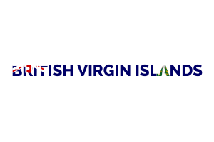British Virgin Islands Text Art flag