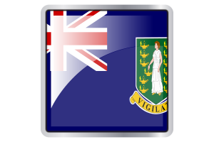 British Virgin Islands Flag Square icon flag