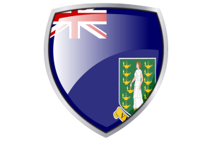 British Virgin Islands Flag Couche Heraldic Shield flag