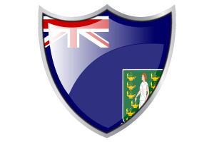 Shield with Flag of British Virgin Islands flag