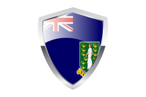 British Virgin Islands Flag with Pointed Triangular Shield flag