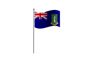 Waving Flag of British Virgin Islands flag