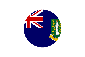 British Virgin Islands Flag Circle Vector Free flag