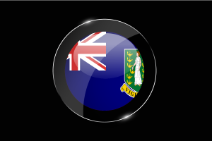 British Virgin Islands Flag Glossy Round Button flag