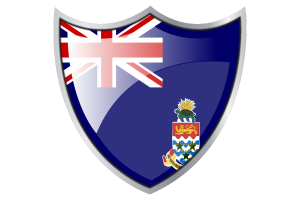 Wappen mit Flagge der Kaimaninseln flag