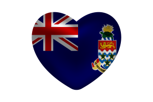 Liebe zu den Kaimaninseln Herzform flag