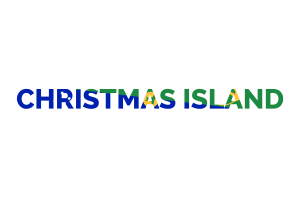 Christmas Island Text Art flag