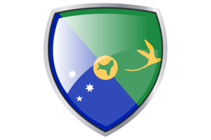 Christmas Island Flag Couche Heraldic Shield flag