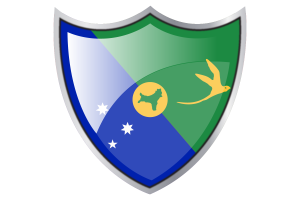 Shield with Flag of Christmas Island flag