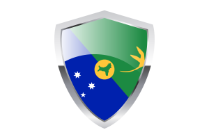 Christmas Island Flag with Pointed Triangular Shield flag
