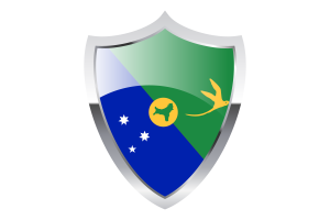 Christmas Island Flag with Medieval Heater Shield flag