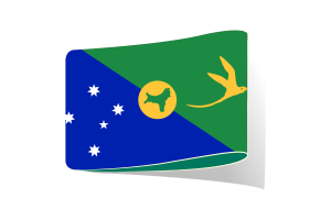 Christmas Island Flag Illustration Clipart flag