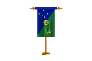 Christmas Island Ceremonial Flag Vector Free flag