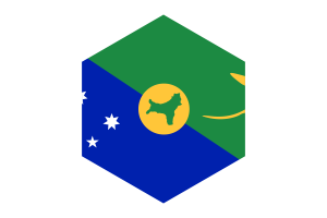 Christmas Island Flag Hexagon Shape flag